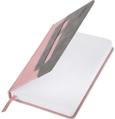Ежедневник датированный 2025, А5, 138x213 мм, BRAUBERG "Assistant", под кожу, держатель для ручки, розовый, 115889