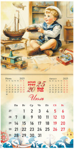 Календарь настенный перекидной на 2025 г., BRAUBERG, 12 листов, 29х29 см, "Советские открытки", 116170