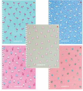 Тетрадь А5 48 л. АЛЬТ гребень, клетка, глянцевая ламинация, "АССОРТИ" (5 видов), 7-48-13, 7-48-136