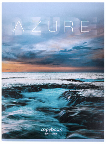 Тетрадь А4, 80 л., STAFF "Basic", скоба, клетка, офсет №2 ЭКОНОМ, обложка картон, "Ocean", 404044