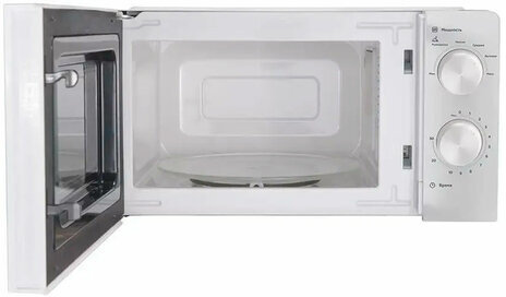 Микроволновая печь BQ (БИ-КЬЮ) MWO 20004SM/W, объем 20 л, мощность 700 Вт, механическое управление, белая, 86185120