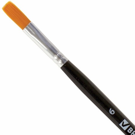 Кисть BRAUBERG синтетика, плоская, №6, 200868