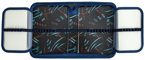 Пенал ПИФАГОР, 1 отделение, 2 откидные планки, полиэстер, 20х14 см, "Super car", 271020