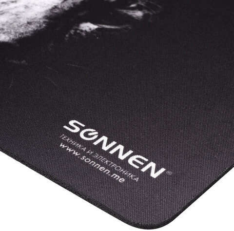 Коврик для мыши SONNEN "LEOPARD", резина + ткань, 220х180х3 мм, 513314