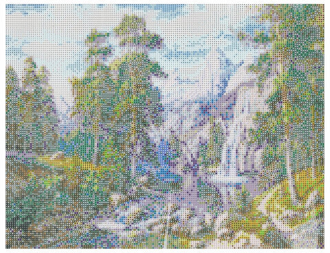Картина стразами (алмазная мозаика), 30х40 см, ОСТРОВ СОКРОВИЩ "Водопад", без подрамника, 663857