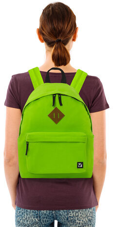 Рюкзак BRAUBERG, универсальный, сити-формат, один тон, салатовый, 20 литров 41х32х14 см, 225377