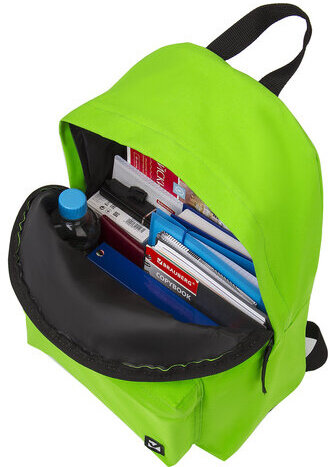 Рюкзак BRAUBERG, универсальный, сити-формат, один тон, салатовый, 20 литров 41х32х14 см, 225377