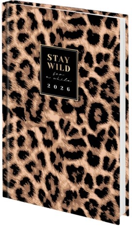 Ежедневник датированный 2026 145х215 мм, А5, STAFF, ламинированная обложка, &quot;Leopard&quot;, 117328