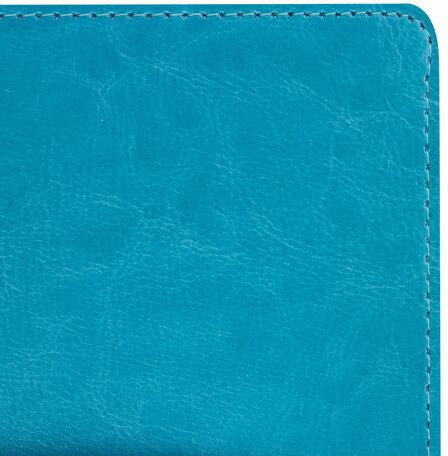 Тетрадь А5 (148x218 мм), BRAUBERG "Office PRO", гибкая, под кожу, гребень, 80 л., бирюзовая, 111043