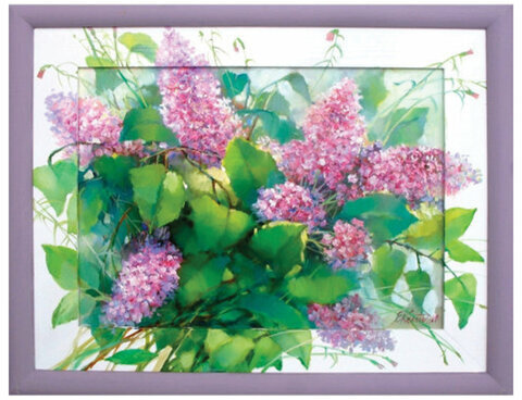 Картина стразами (алмазная мозаика) 30х40 см, ОСТРОВ СОКРОВИЩ "Сирень", без подрамника, 662571