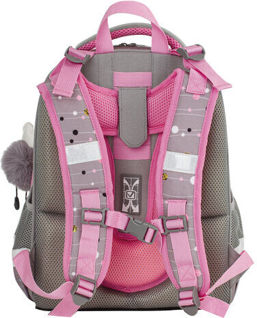 Ранец BRAUBERG PREMIUM, 2 отделения, с брелком, "Funny panda", 38х29х16 см, 229899