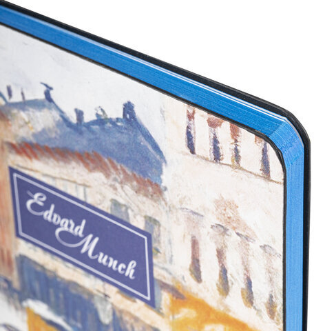 Блокнот А5 (143x210 мм), BRAUBERG VISTA "Edvard Munch", под кожу, гибкий, 80 л., 112060