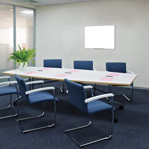 Доска магнитно-маркерная 45х60 см, ПВХ рамка, ГАРАНТИЯ 10 ЛЕТ, РОССИЯ, STAFF, 236157