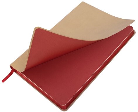 Блокнот А5 (148x218 мм), BRAUBERG "Metropolis Mix", под кожу, 80 л., в точку, бежевый, 113317