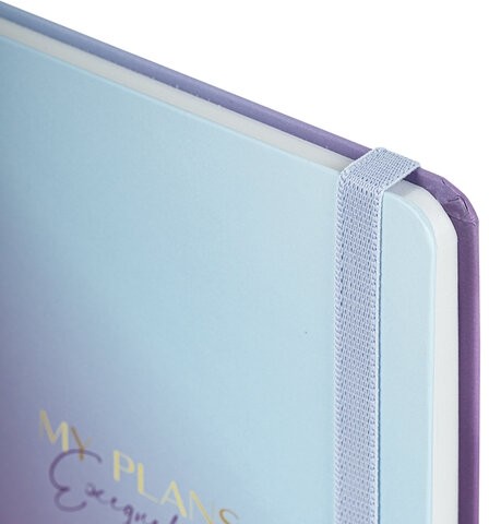 Ежедневник недатированный с резинкой А5 (145х203 мм), BRAUBERG, твердый, 128 л., "Градиент", 114557