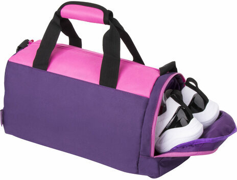 Сумка спортивная ЮНЛАНДИЯ с отделением для обуви, 40х22х20 см, фиолетовый/розовый, 270094