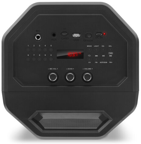 Колонка портативная SVEN PS-680, 2.0, 65 Вт, Bluetooth, FM, USB, microSD, черный, SV-020187