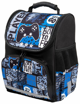 Ранец ПИФАГОР BASIC, 1 отделение, 3 кармана, эргономичная спинка, &quot;Press play&quot;, 35х28х18 см, 272043