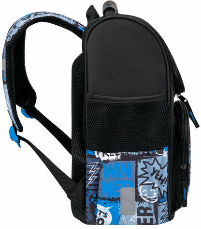 Ранец ПИФАГОР BASIC, 1 отделение, 3 кармана, эргономичная спинка, "Press play", 35х28х18 см, 272043