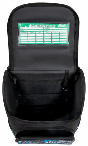 Ранец ПИФАГОР BASIC, 1 отделение, 3 кармана, эргономичная спинка, "Press play", 35х28х18 см, 272043