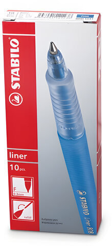 Ручка шариковая STABILO "Liner", СИНЯЯ, корпус синий, узел 0,7 мм, линия письма 0,3 мм, 808/41