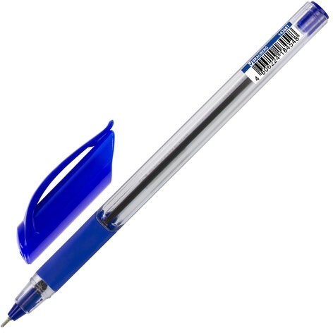 Ручка шариковая масляная с грипом BRAUBERG "Extra Glide GT", СИНЯЯ, трехгранная, узел 0,7 мм, линия письма 0,35 мм, 142681