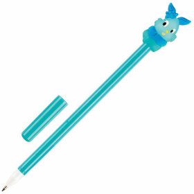 Ручка с топпером шариковая CENTRUM &quot;Кролик&quot;, СИНЯЯ, корпус ассорти, линия письма 0,7 мм, дисплей, 89044