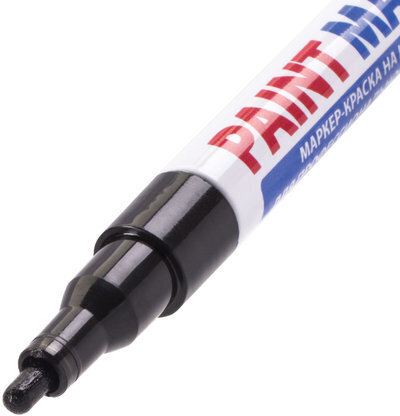 Маркер-краска лаковый (paint marker) 2 мм, ЧЕРНЫЙ, НИТРО-ОСНОВА, алюминиевый корпус, BRAUBERG PROFESSIONAL PLUS, 151439