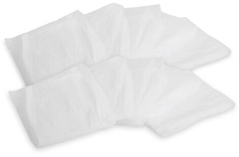 Халат одноразовый белый на липучке КОМПЛЕКТ 10 шт., XXL, 110 см, резинка, 20 г/м2, СНАБЛАЙН