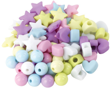 Бусины для творчества "Микс №3", 10-13 мм, 30 грамм, 6 цветов, пастель, ОСТРОВ СОКРОВИЩ, 661255