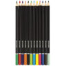 Карандаши цветные BRAUBERG "Artist line", 12 цветов, черный корпус, заточенные, высшее качество, 180539
