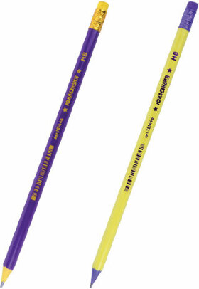 Карандаш чернографитный ЮНЛАНДИЯ, 1 шт., НВ, пластиковый, корпус ассорти, с ластиком, 181446