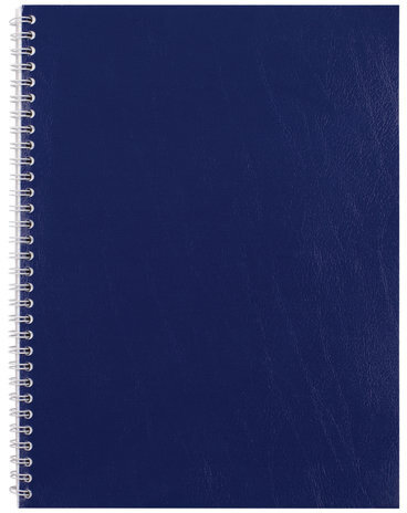 Тетрадь бумвинил, А4, 96 л., гребень, офсет №1, клетка, STAFF, СИНИЙ, 403406