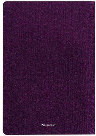 Тетрадь 48 л. в точку обложка кожзам с блестками, сшивка, A5 (147х210мм), СИРЕНЕВЫЙ, BRAUBERG SPARKLE, 403856