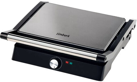 Электрогриль TIMBERK T-EG350M01, 2200 Вт, фиксированные панели, регулировка температуры, черный