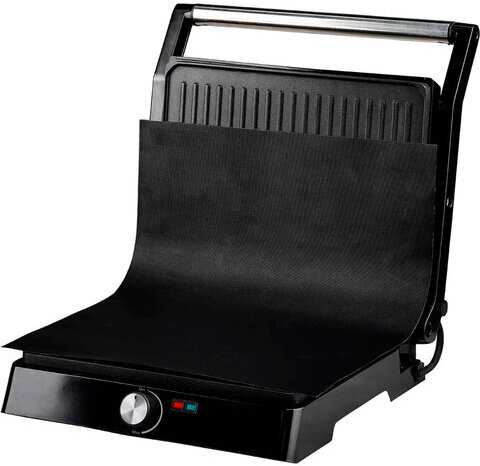 Электрогриль TIMBERK T-EG350M01, 2200 Вт, фиксированные панели, регулировка температуры, черный