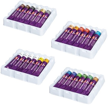 Краски акриловые художественные, НАБОР 24 штуки, 21 цвет по 22 мл, в тубах, BRAUBERG ART DEBUT, 192301