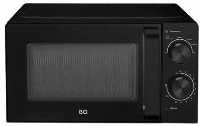 Микроволновая печь BQ (БИ-КЬЮ) MWO 20004SM/W, объем 20 л, мощность 700 Вт, механическое управление, черная, 86201765