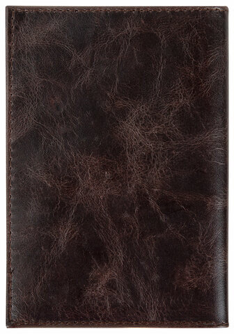 Обложка для паспорта натуральная кожа пулап, 3D герб + тиснение "ПАСПОРТ", темно-коричневая, BRAUBERG, 238194