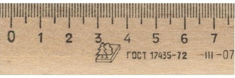 Линейка деревянная 30 см, C07
