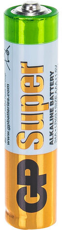 Батарейки GP Super, AAA (LR03, 24А), алкалиновые, мизинчиковые, КОМПЛЕКТ 4 шт., ПРОМО 3+1, 24A3/1-2CR4