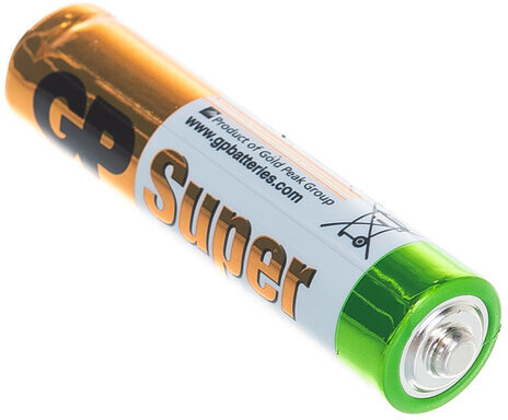 Батарейки GP Super, AAA (LR03, 24А), алкалиновые, мизинчиковые, КОМПЛЕКТ 4 шт., ПРОМО 3+1, 24A3/1-2CR4