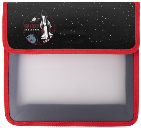 Папка для тетрадей ЮНЛАНДИЯ А5, пластик, 2 отделения, клапан на липучке, "Endless Space", 271492