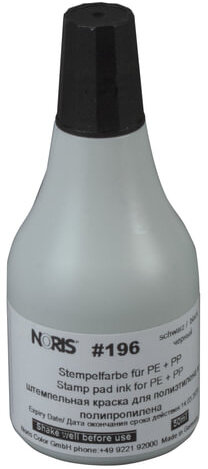 Краска штемпельная NORIS, черная, 50 мл (специальная для полиэтилена и полипропилена), 196Сч