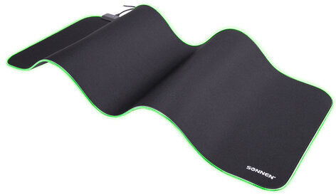 Коврик для мыши и клавиатуры игровой с подсветкой (RGB) SONNEN "CHAMELEON", 800x300х4 мм, 513614