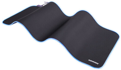 Коврик для мыши и клавиатуры игровой с подсветкой (RGB) SONNEN "CHAMELEON", 800x300х4 мм, 513614