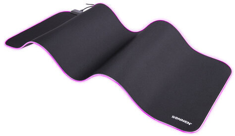 Коврик для мыши и клавиатуры игровой с подсветкой (RGB) SONNEN "CHAMELEON", 800x300х4 мм, 513614