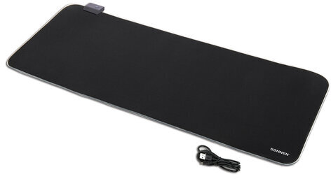 Коврик для мыши и клавиатуры игровой с подсветкой (RGB) SONNEN "CHAMELEON", 800x300х4 мм, 513614