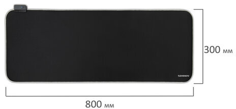 Коврик для мыши и клавиатуры игровой с подсветкой (RGB) SONNEN "CHAMELEON", 800x300х4 мм, 513614
