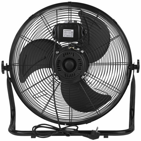 Вентилятор напольный ПОВЫШЕННОЙ МОЩНОСТИ SONNEN FE-45A, d=45 см, 120 Вт, 3 скорости, черный, 455734